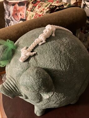 Pearlescent White Dragon 3-D Jointed Sculpture